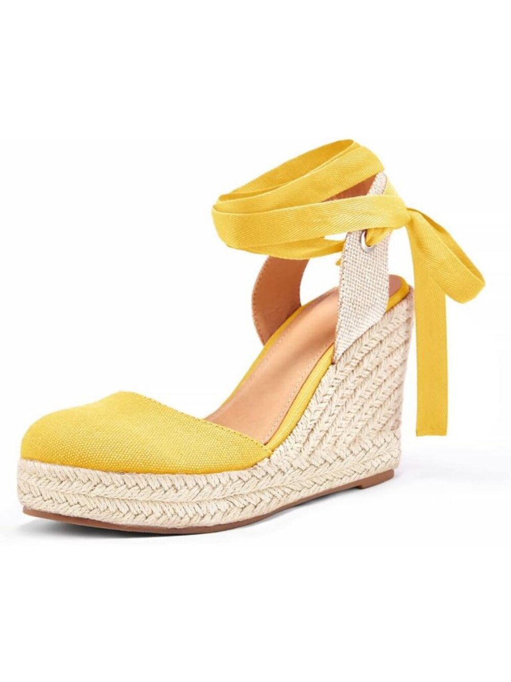 Stylish Women's Closed Toe Wedge Espadrille Sandals with Ankle Strap - Summer